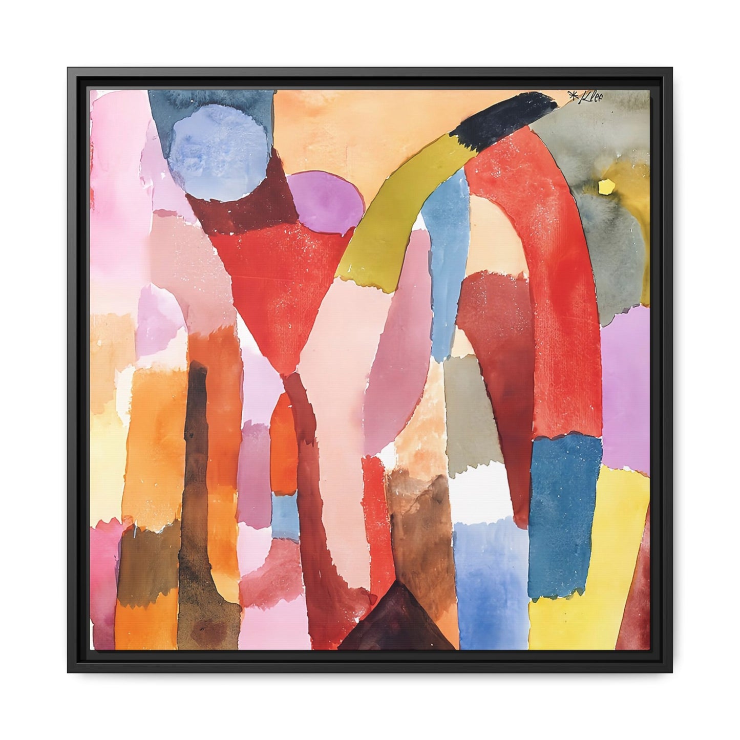 Movement of Vaulted Chambers (1915) by Paul Klee / Toile encadrée sur caisse américaine