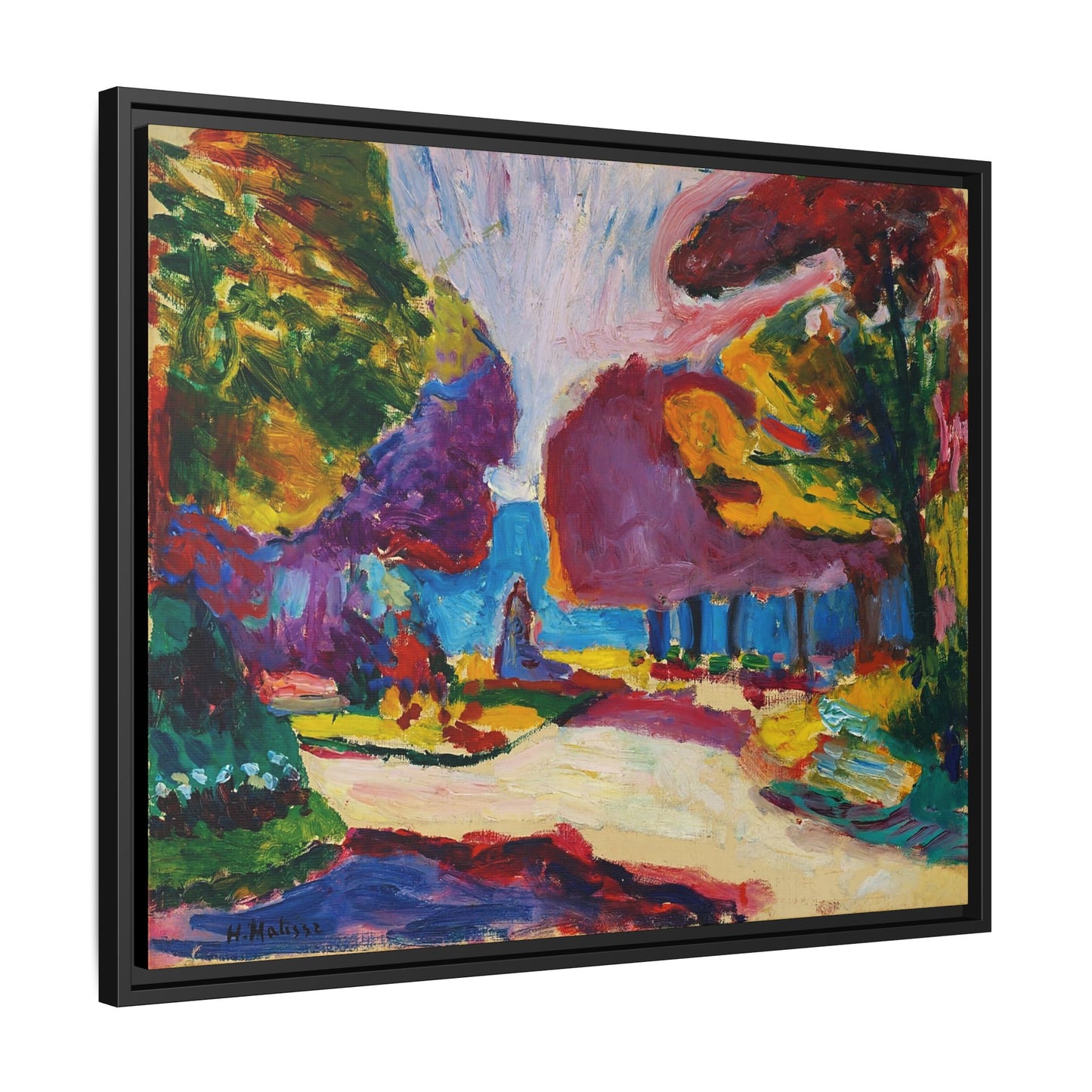 Jardin du Luxembourg, Paris (1902) by Henri Matisse  / Toile encadrée sur caisse américaine