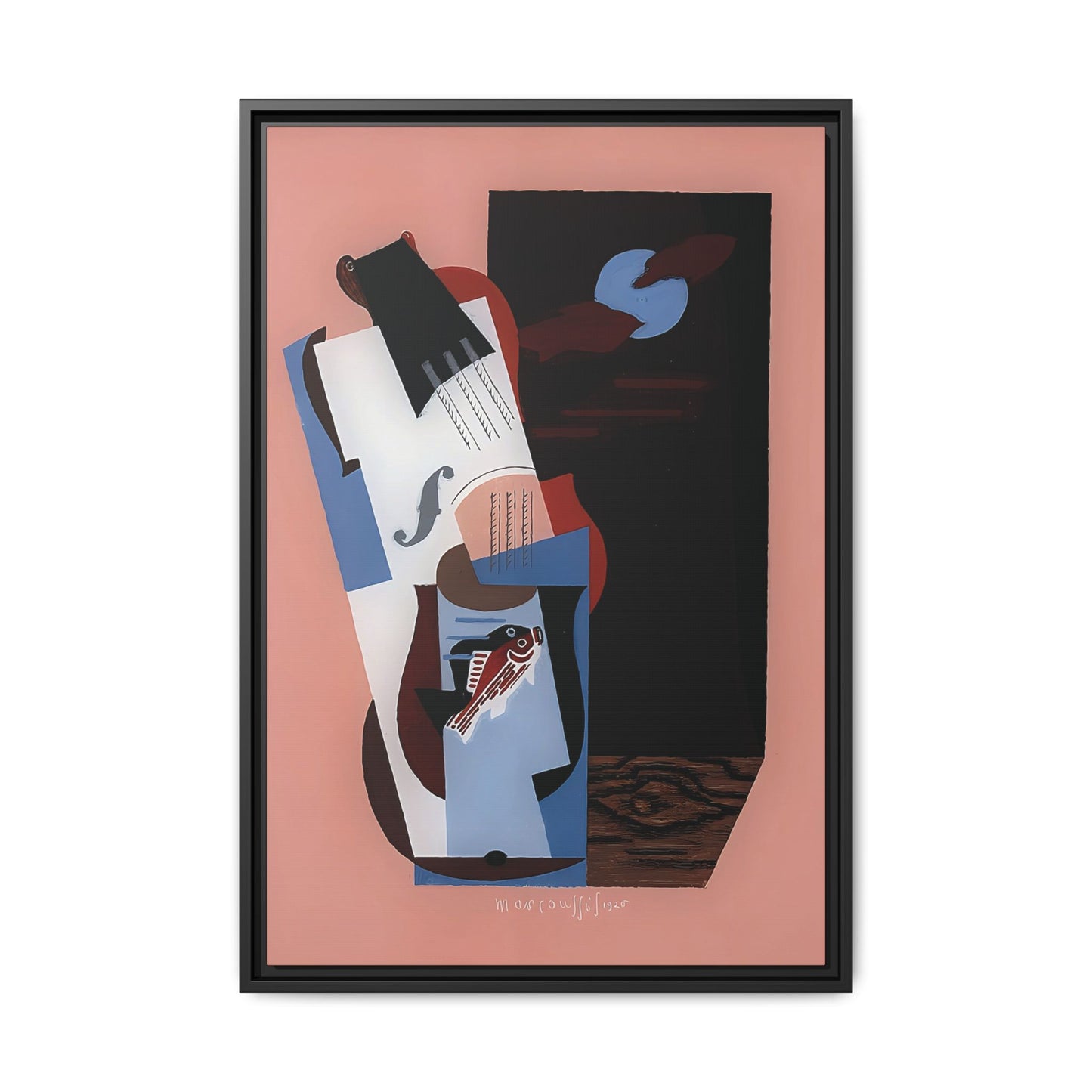 Fish (1926) by Louis Marcoussis / Toile encadrée sur caisse américaine