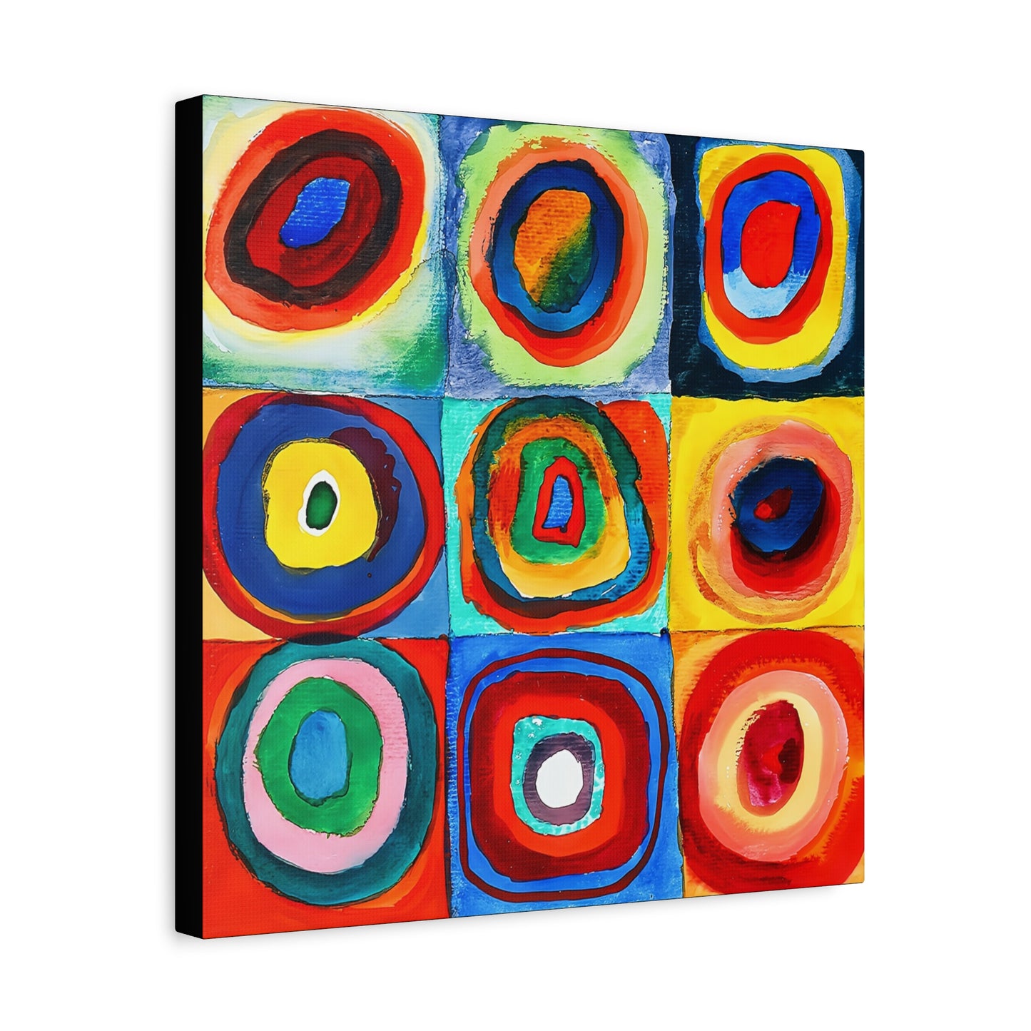 Quadrate mit konzentrischen Ringen (1913) by Wassily Kandinsky  / Reproduction Fine Art sur Toile / Epaisseur 3,2cm - 1'25 po