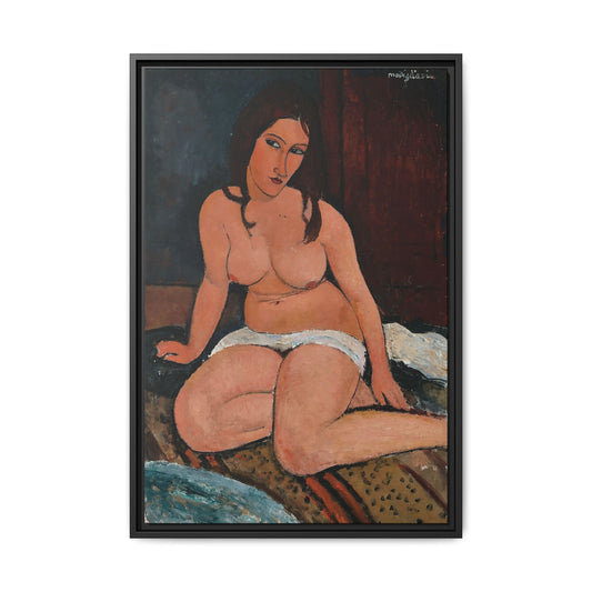 Seated Nude (1917) by Amedeo Modigliani / Toile encadrée sur caisse américaine