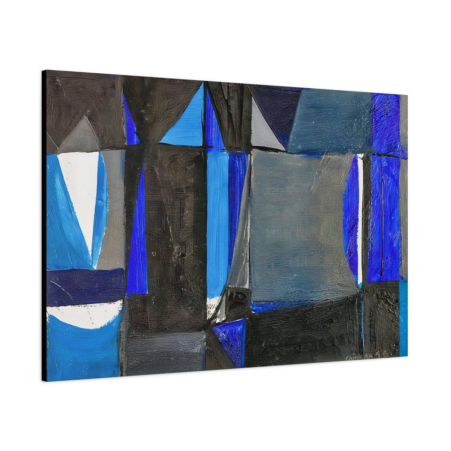 Abstraksjon by Gunnar S. Gundersen  / Reproduction Fine Art sur Toile / Flanc Large Epaisseur 3.2 cm - 1.25 inch