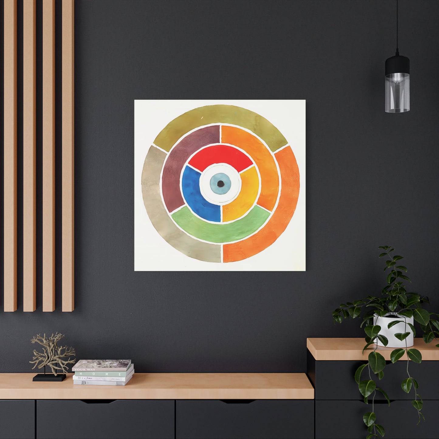 Disc Showing Primary Secondary and Tertiary Colors (ca 1900) by Elizabeth A. Nedwill / Reproduction Fine Art sur Toile /   3.2 cm-1.25 inch