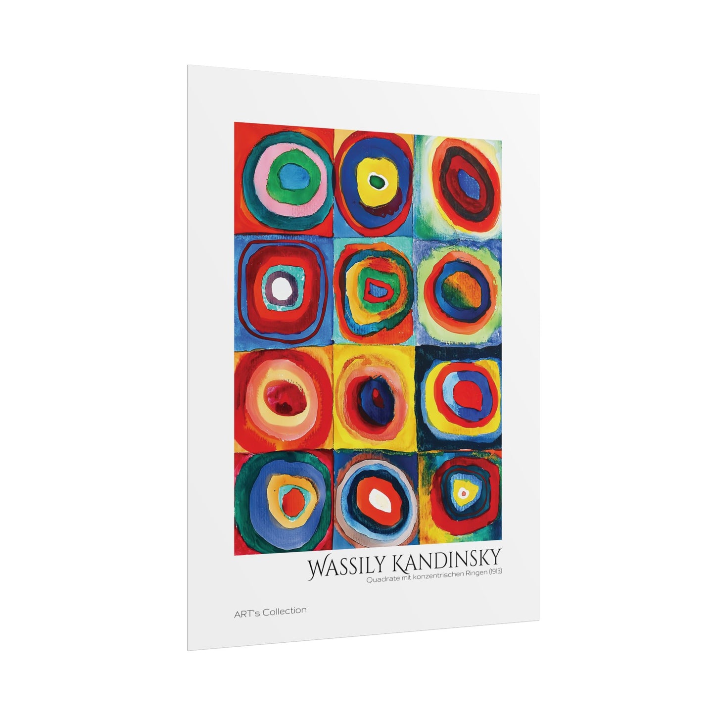 Quadrate mit konzentrischen Ringen (1913) by Wassily Kandinsky / Affiche imprimée - Série ART's Collection