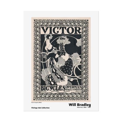 Victor bicycles (1895) by Will Bradley / Affiche imprimée - Série Vintage Ads Collection