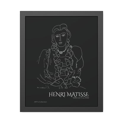 Sitzende Frau (1936) black édition by Henri Matisse / Affiche Encadrée série ART's Collection