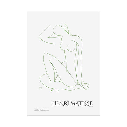 Nu assis (1952) version verte by Henri Matisse / Affiche imprimée - Série ART's Collection