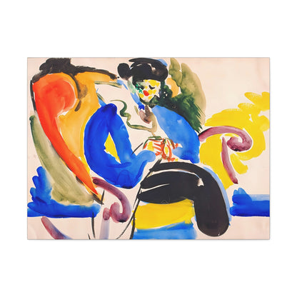 Calligraphic #2 Woman on Chair (1914-18) by Henry Lyman Saÿen  / Reproduction Fine Art sur Toile / Flanc Large Epaisseur 3.2 cm - 1.25 inch