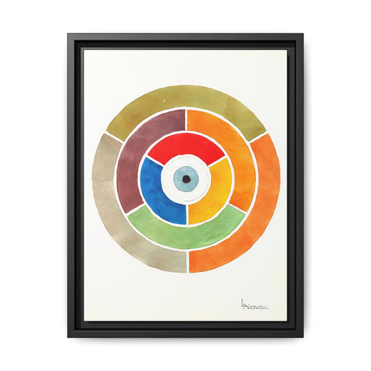 Disc Showing Primary, Secondary and Tertiary Colors (ca 1900)  by Elizabeth A. Nedwill  / Toile encadrée sur caisse américaine