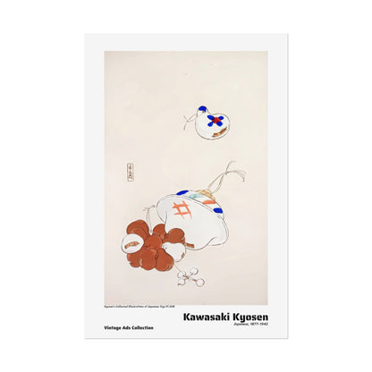Kyosen's Collected Illustrations of Japanese Toys Pl.008 (1919) by Kawasaki Kyosen / Affiche imprimée - Série Vintage Ads Collection