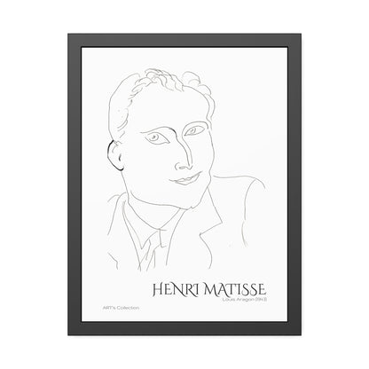 Louis Aragon (1943) by Henri Matisse / Affiche Encadrée série ART's Collection