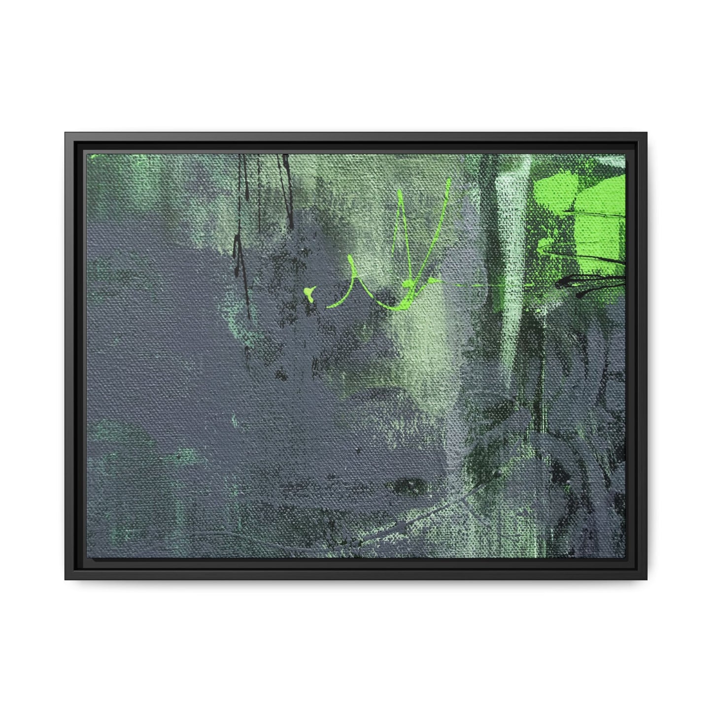 Tableau Beaux Arts Quartz & Emeraude "Série Sign Collections" / Toile encadrée sur caisse américaine