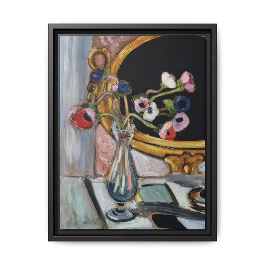 Anémones au miroir noir (1919) by Henri Matisse / Toile encadrée sur caisse américaine
