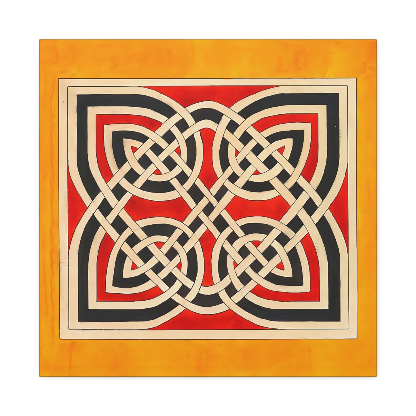 Celtic Ornament (ca 1900) by Elizabeth A. Nedwill  / Reproduction Fine Art sur Toile / Flanc Large Epaisseur 3.2 cm - 1.25 inch