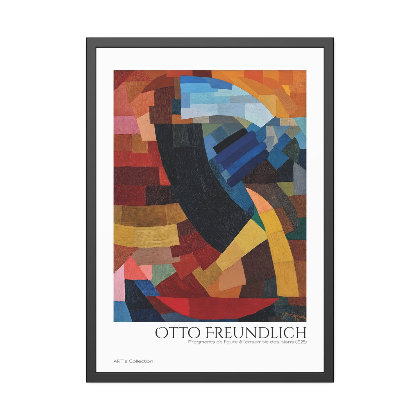 Fragments de figure à l'ensemble des plans (1928) by Otto Freundlich  / Affiche Encadrée série ART's Collection