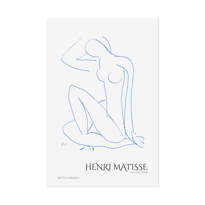 Nu assis (1952) version bleue by Henri Matisse / Affiche imprimée - Série ART's Collection