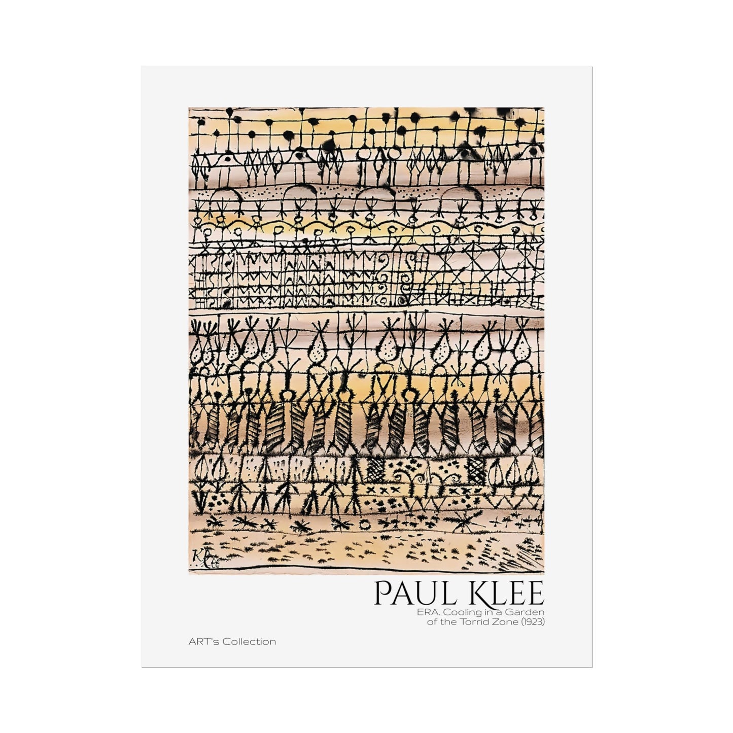 ERA. Cooling in a Garden of the Torrid Zone (1923) by Paul Klee / Affiche imprimée - Série ART's Collection