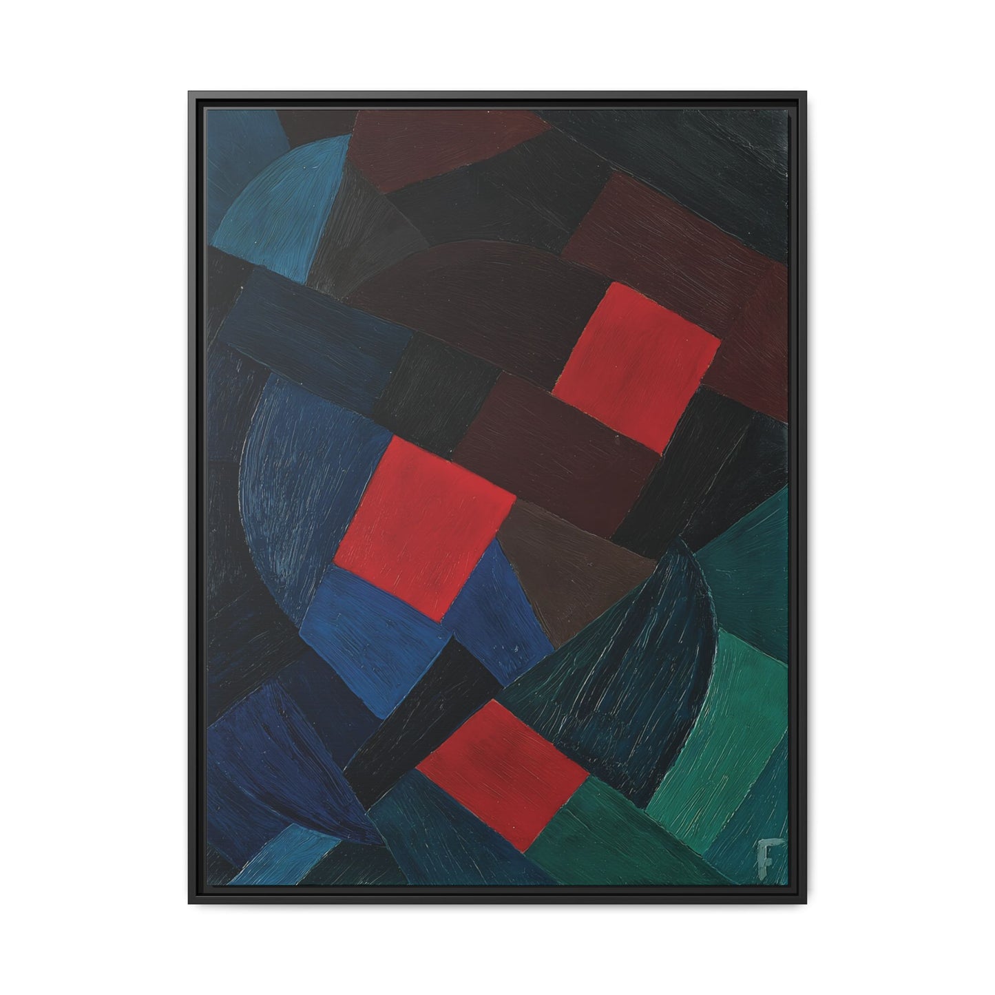 Komposition (1935-1936) by Otto Freundlich   / Toile encadrée sur caisse américaine