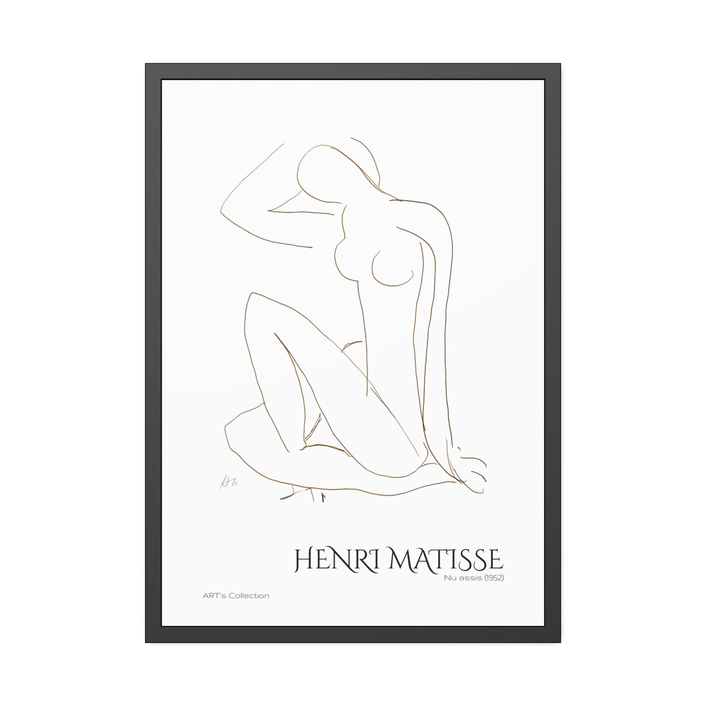 Nu assis (1952) by Henri Matisse / Affiche Encadrée série ART's Collection