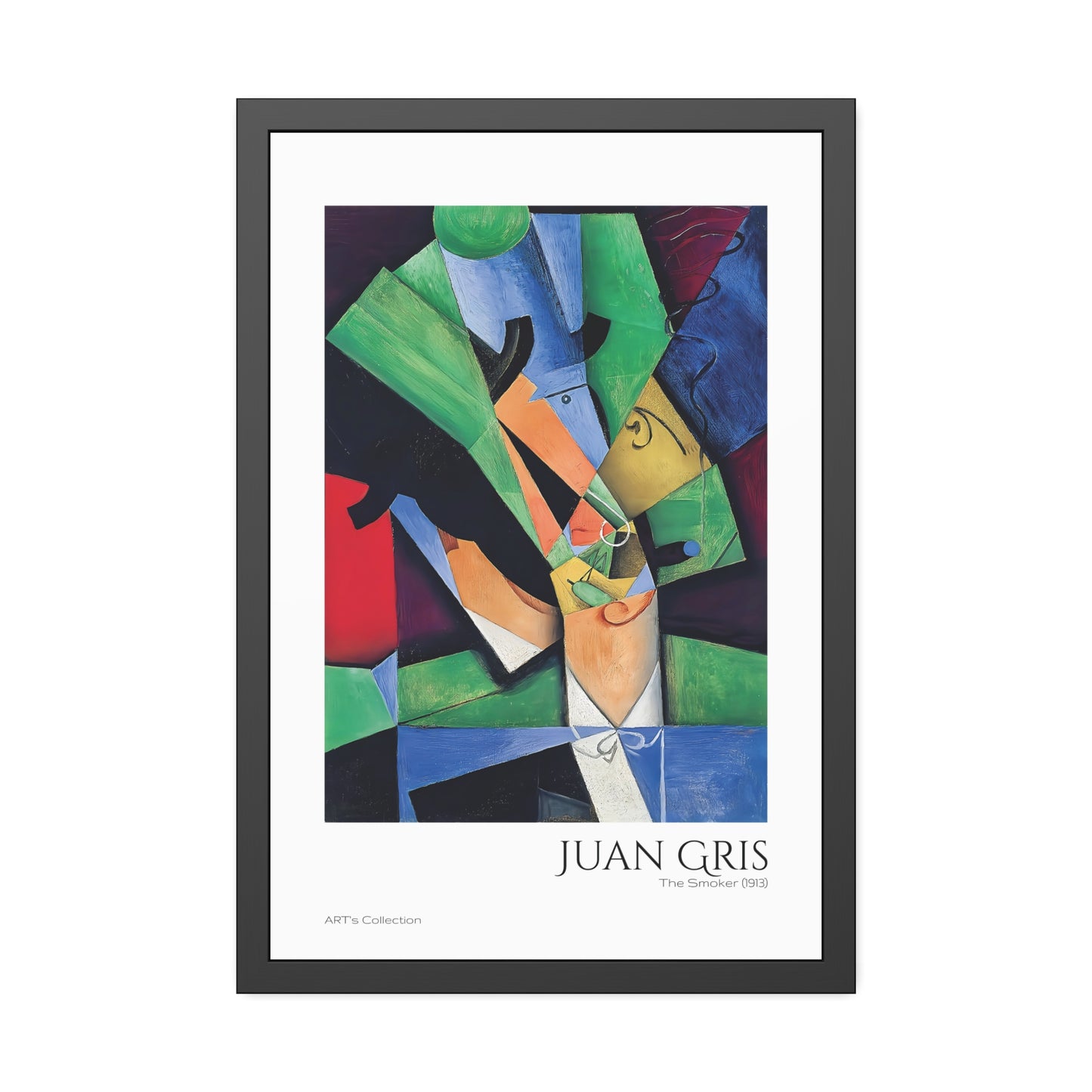 The Smoker (1913) by Juan Gris  / Affiche Encadrée série ART's Collection