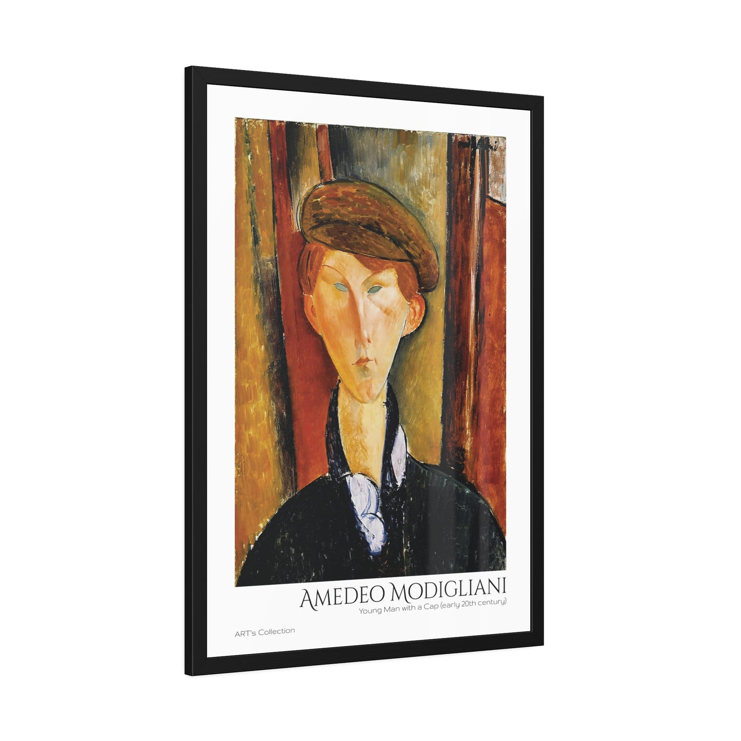 Young Man with a Cap (early 20th century) by Amedeo Modigliani  / Affiche Encadrée série ART's Collection