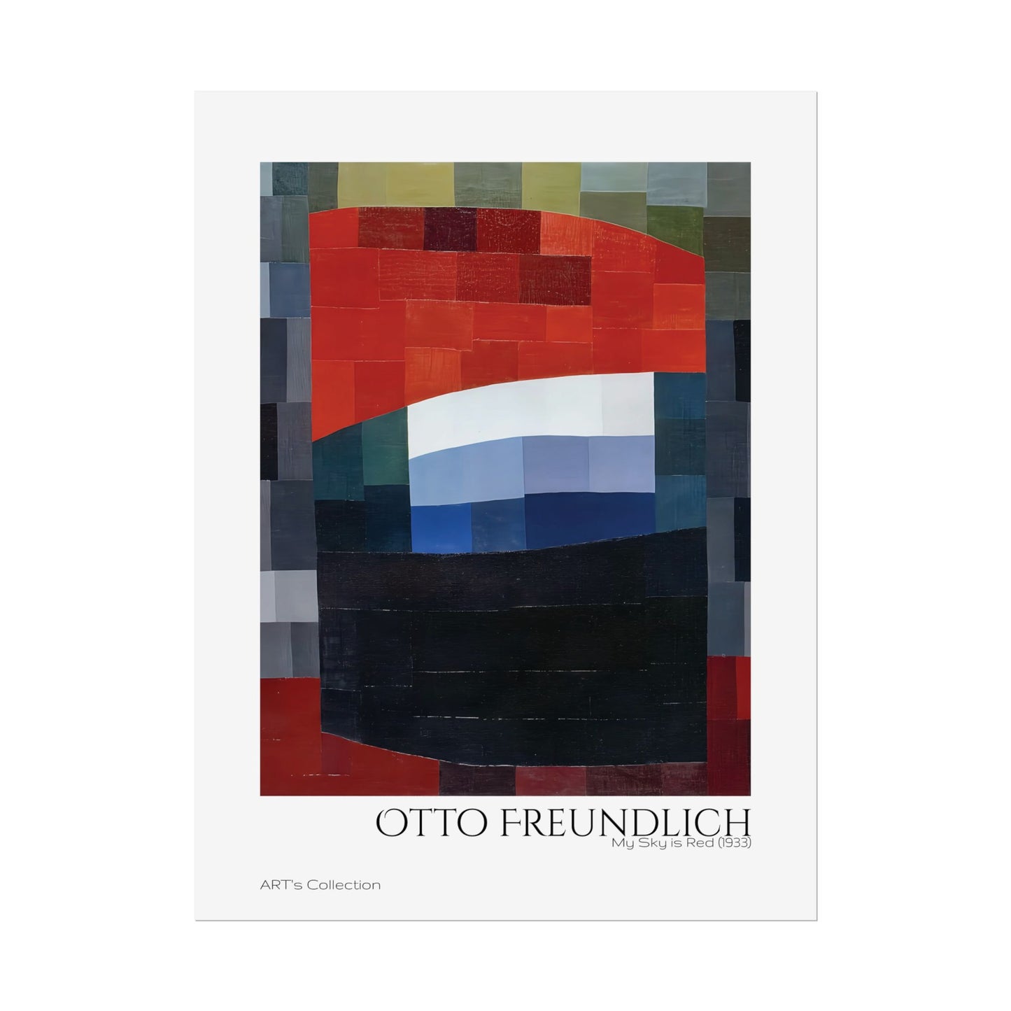 My Sky is Red (1933) by Otto Freundlich / Affiche imprimée - Série ART's Collection