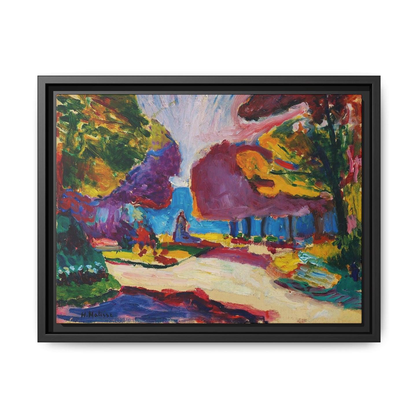 Jardin du Luxembourg, Paris (1902) by Henri Matisse  / Toile encadrée sur caisse américaine