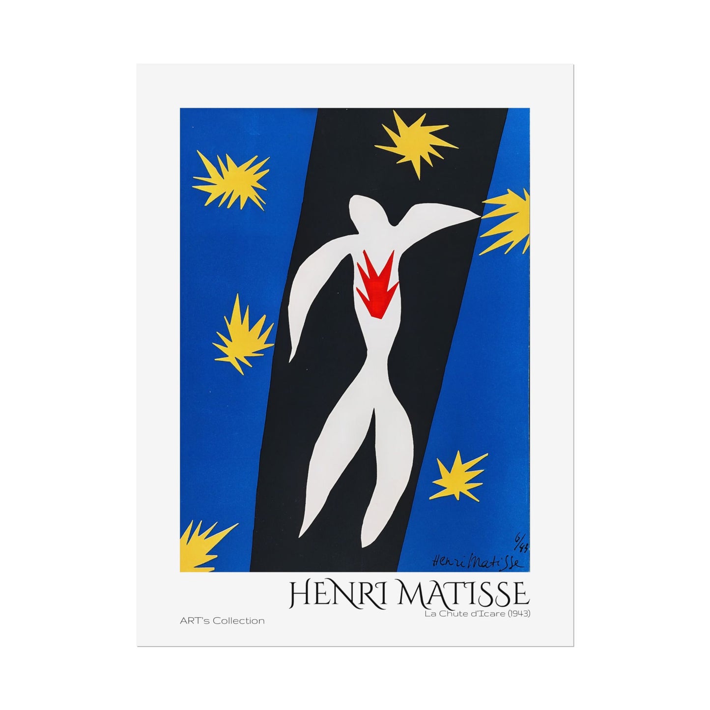 La Chute d'Icare (1943) by Henri Matisse / Affiche imprimée - Série ART's Collection