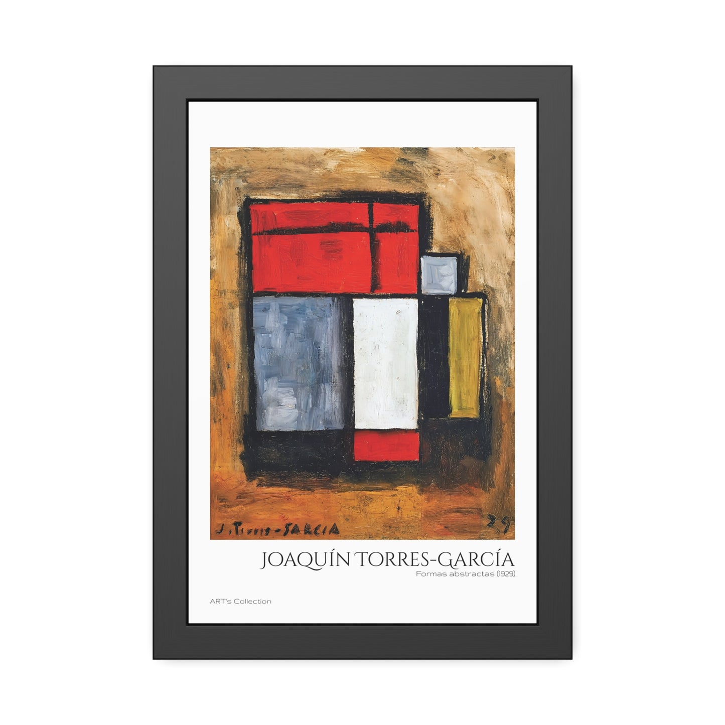 Formas abstractas (1929) by Joaquín Torres-García  / Affiche Encadrée série ART's Collection