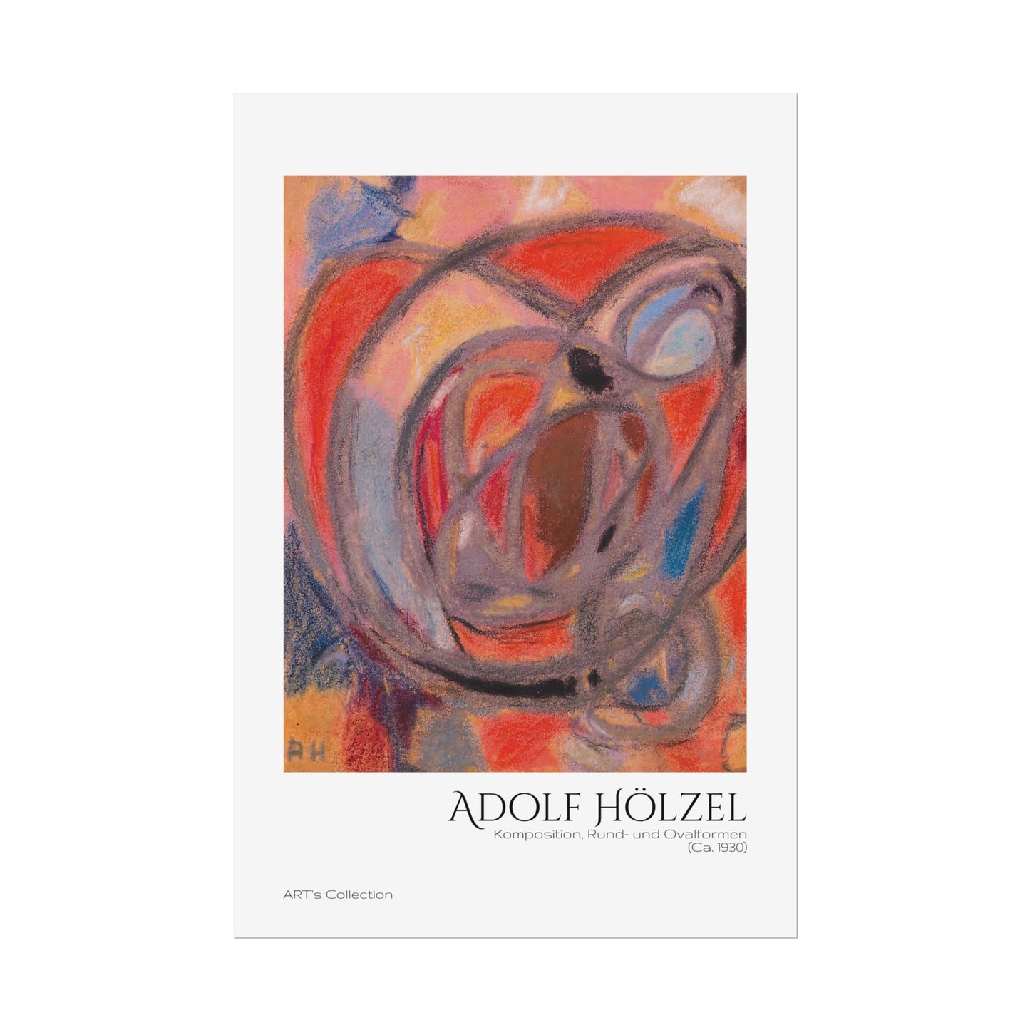 Komposition, Rund- und Ovalformen (Ca. 1930) by Adolf Hölzel / Affiche imprimée - Série ART's Collection