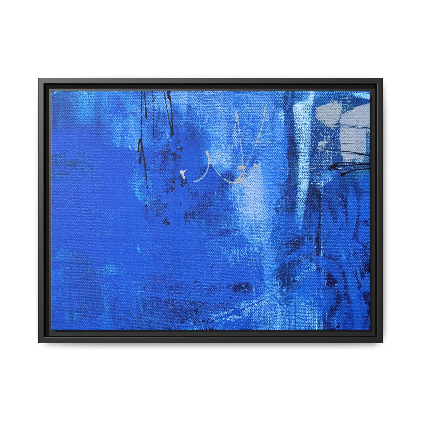 Tableau Beaux Arts Bleu Intense "Série Sign Collections" / Toile encadrée sur caisse américaine