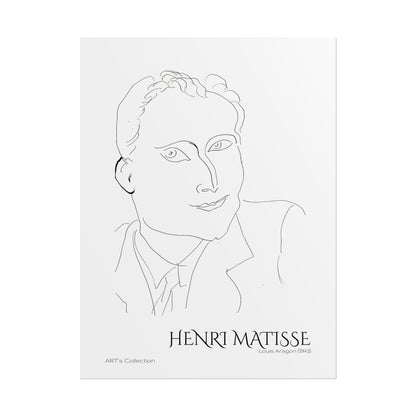 Louis Aragon (1943) by Henri Matisse / Affiche imprimée - Série ART's Collection