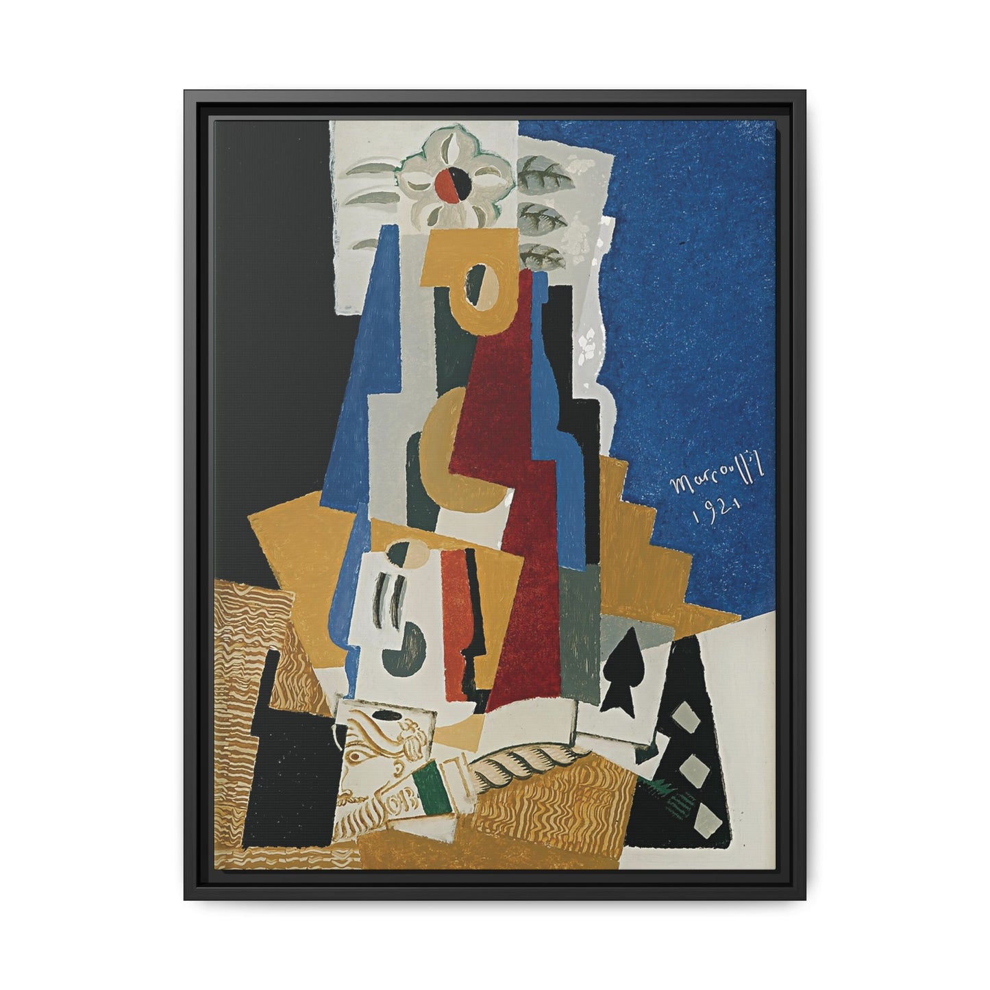 Nature Morte à L'as De Pique by Louis Marcoussis / Toile encadrée sur caisse américaine