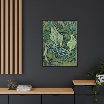 Emperor moth (1889) by Vincent van Gogh / Toile encadrée sur caisse américaine