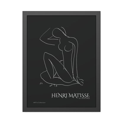 Nu assis (1952) black édition by Henri Matisse / Affiche Encadrée série ART's Collection