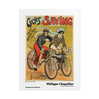 Cycles Saving (circa 1900) by Philippe Chapellier / Affiche imprimée - Série Vintage Ads Collection
