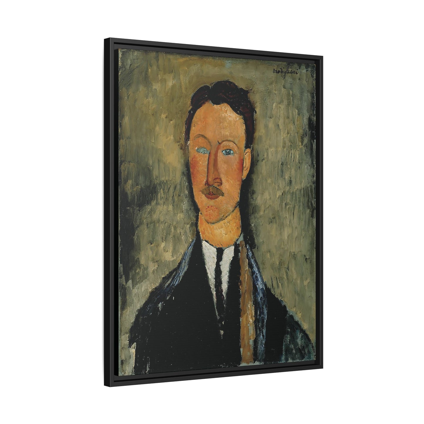 Portrait Of The Artist Léopold Survage (1918) by Amedeo Modigliani / Toile encadrée sur caisse américaine