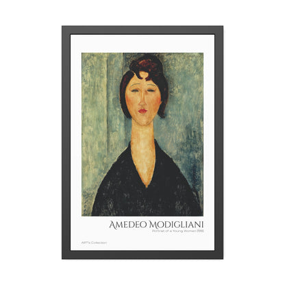 Portrait of a Young Woman (1918) by Amedeo Modigliani  / Affiche Encadrée série ART's Collection
