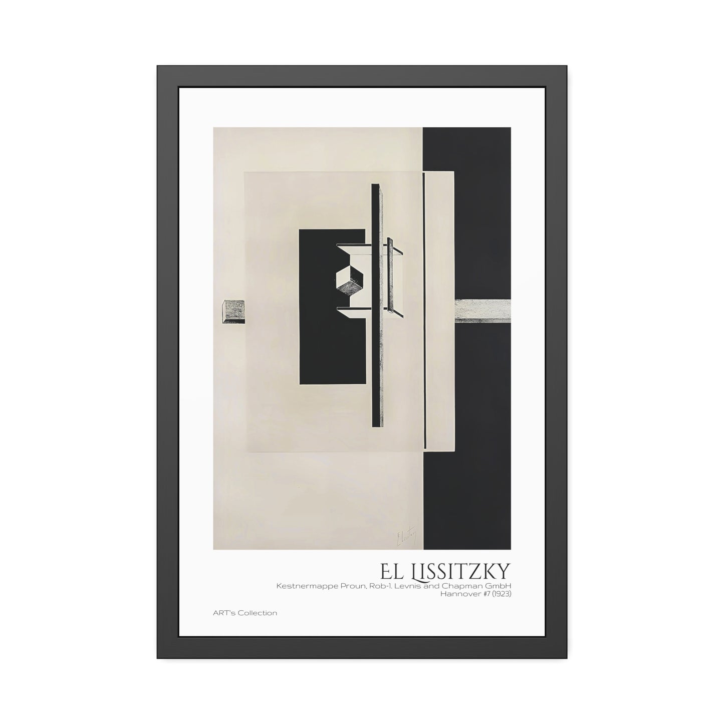 Kestnermappe Proun, Rob-1. Levnis and Chapman GmbH Hannover #7 (1923) by El Lissitzky / Affiche Encadrée série ART's Collection