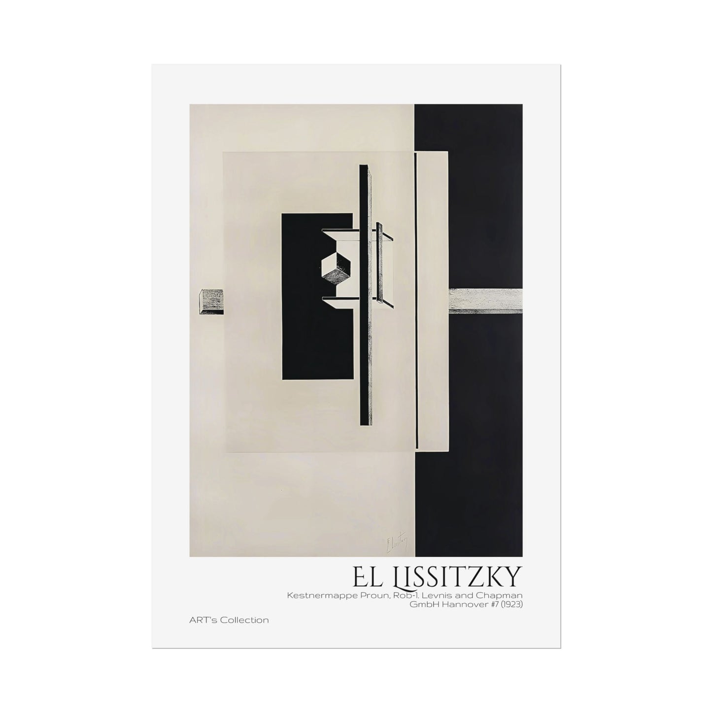Kestnermappe Proun, Rob-1. Levnis and Chapman GmbH Hannover #7 (1923) by El Lissitzky / Affiche imprimée - Série ART's Collection
