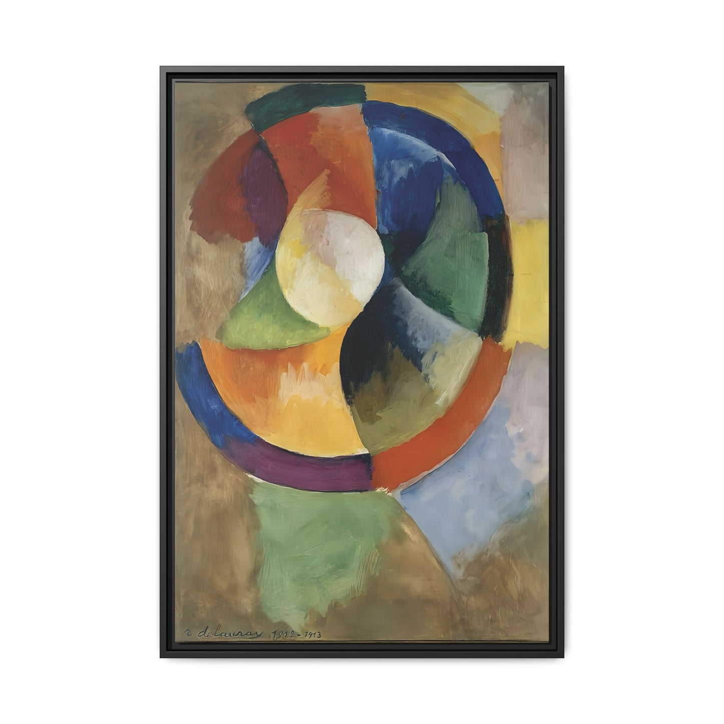 Formes circulaires, Soleil Numéro 2 (1912-13)  by Robert Delaunay  / Toile encadrée sur caisse américaine