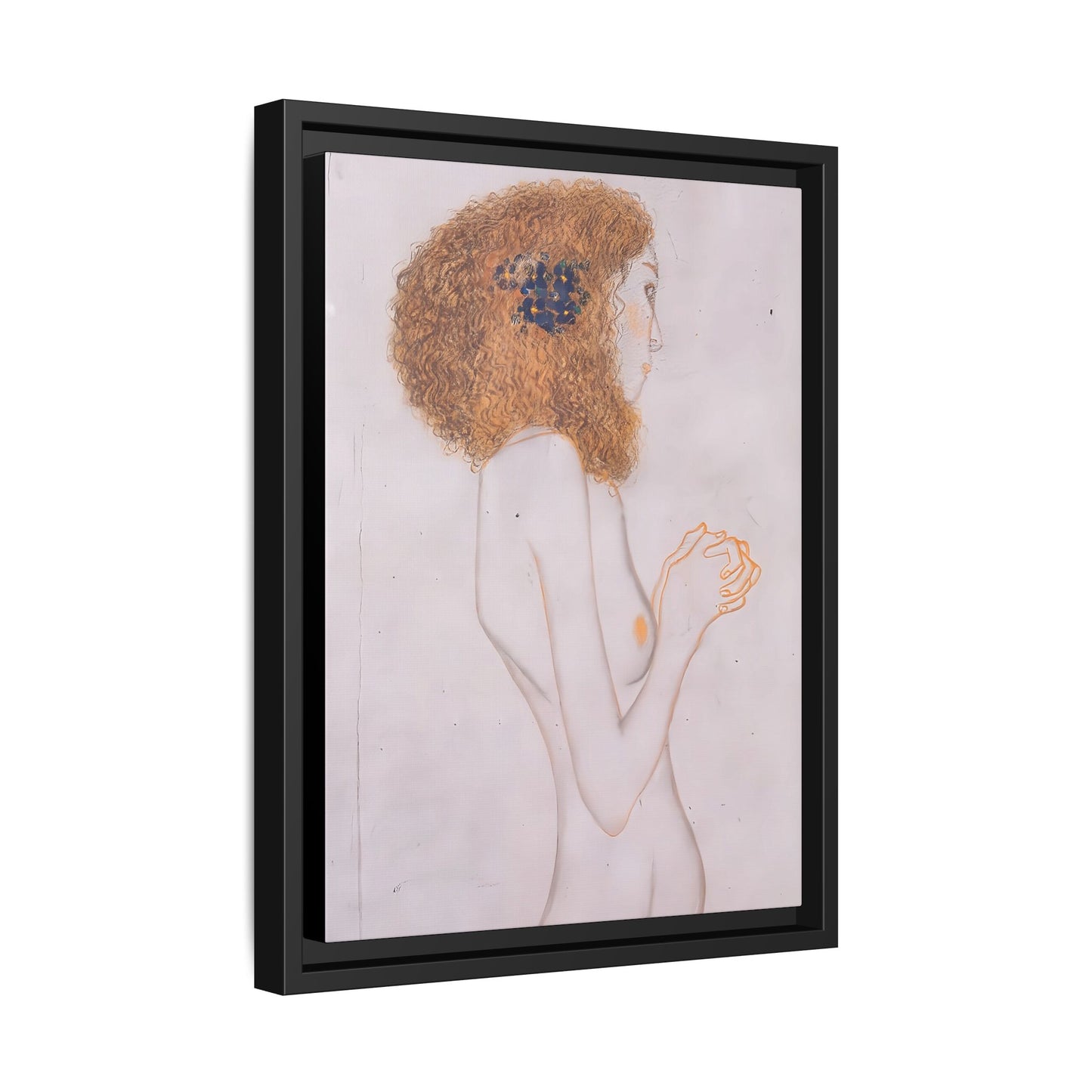 Die Leiden der schwachen Menschen (1902) by Gustav Klimt  / Toile encadrée sur caisse américaine