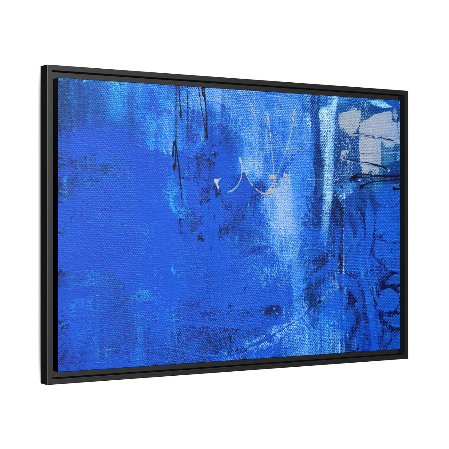 Tableau Beaux Arts Bleu Intense "Série Sign Collections" / Toile encadrée sur caisse américaine