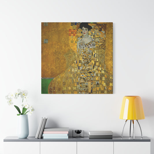 Portrait of Adele Bloch-Bauer I (1907) by Gustav Klimt / Reproduction Fine Art sur Toile / Flanc Large Epaisseur 3.2 cm - 1.25 inch