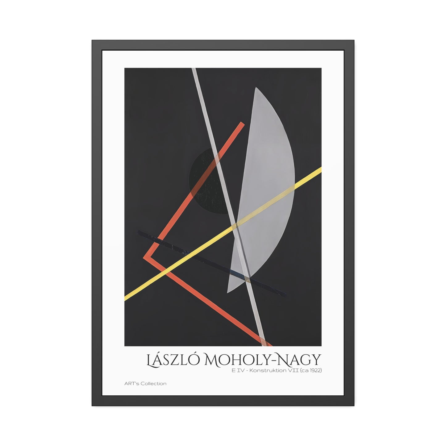E IV - Konstruktion VII (ca 1922)  by László Moholy-Nagy  / Affiche Encadrée série ART's Collection