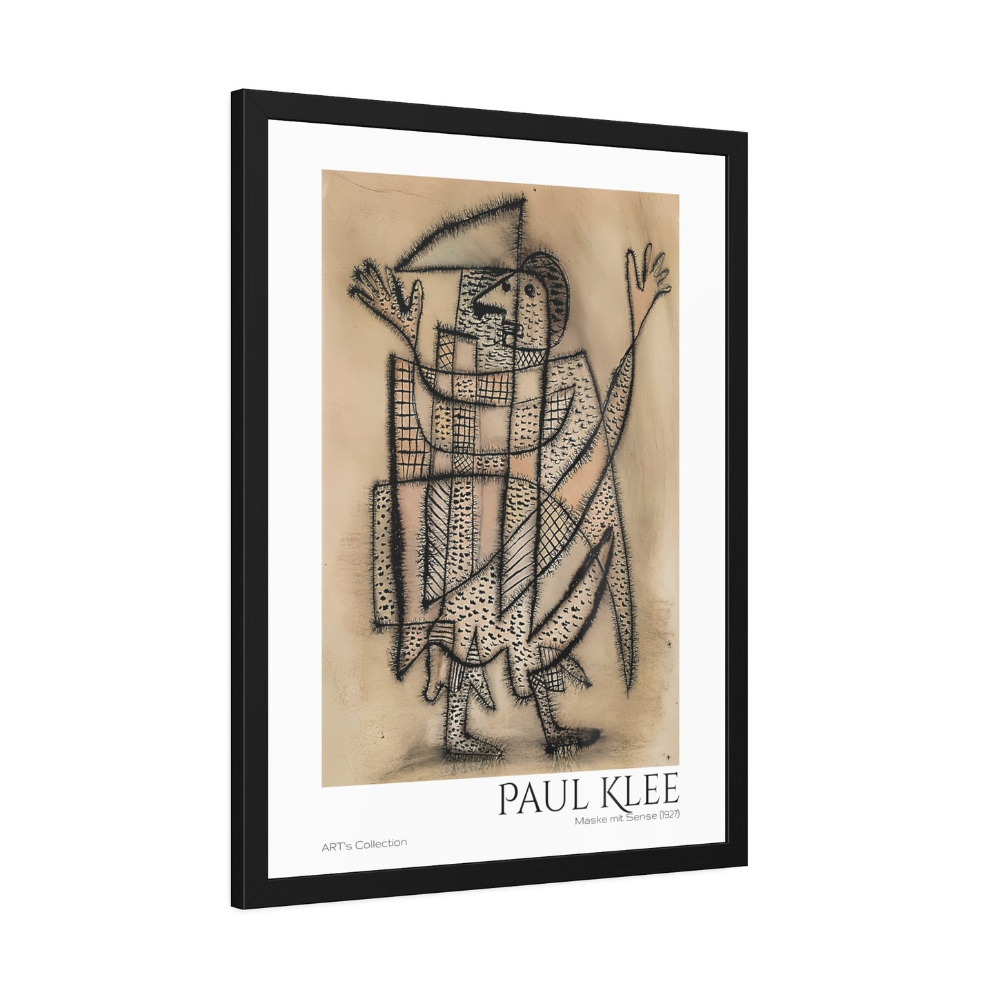 Maske mit Sense (1927) by Paul Klee / Affiche Encadrée série ART's Collection