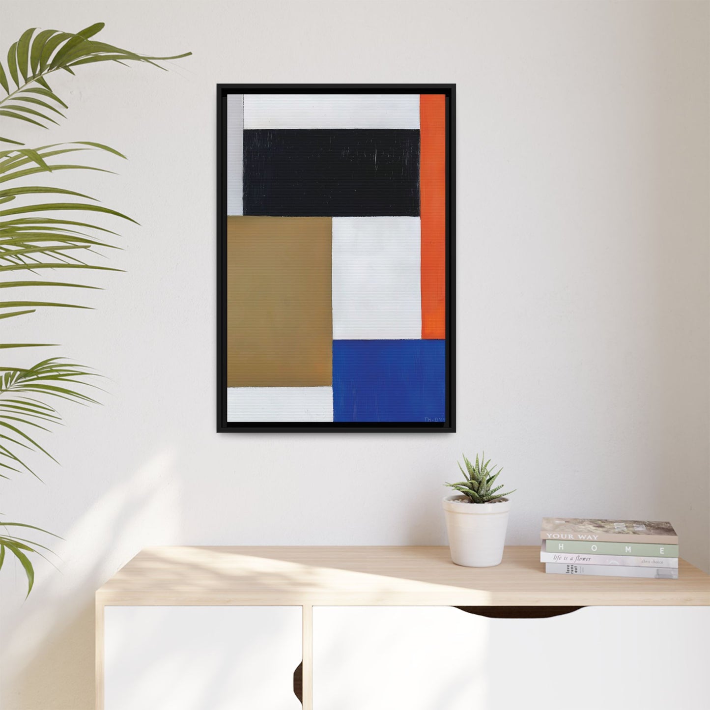 Composition (1923-1924) by Theo van Doesburg  / Toile encadrée sur caisse américaine