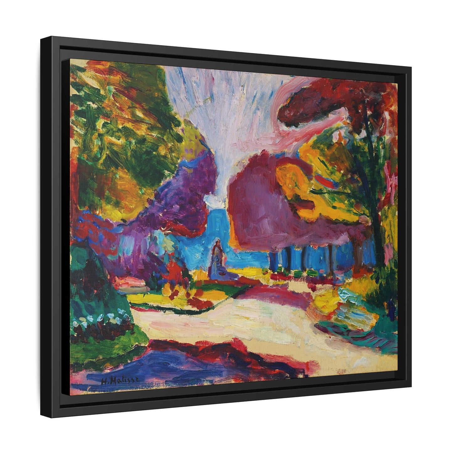 Jardin du Luxembourg, Paris (1902) by Henri Matisse  / Toile encadrée sur caisse américaine