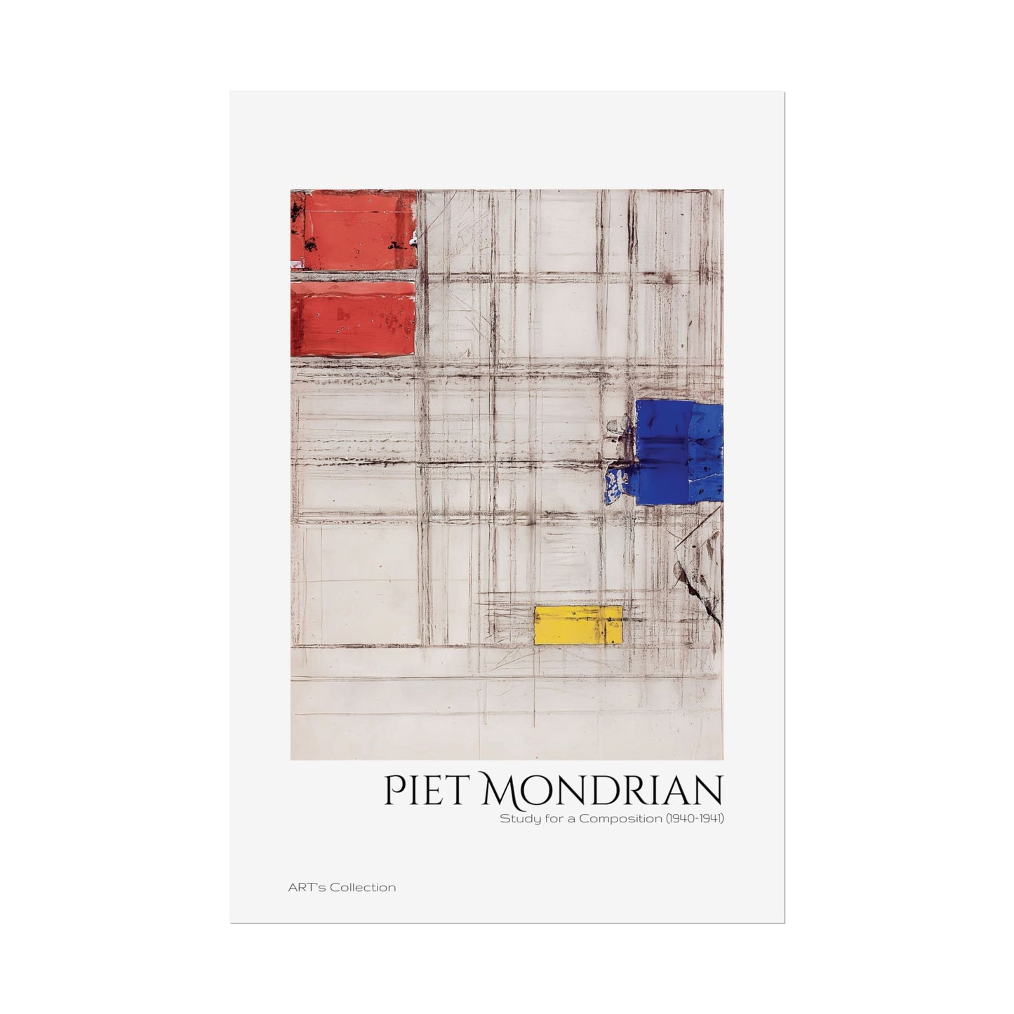 Study for a Composition (1940 - 1941) by Piet Mondrian / Affiche imprimée - Série ART's Collection