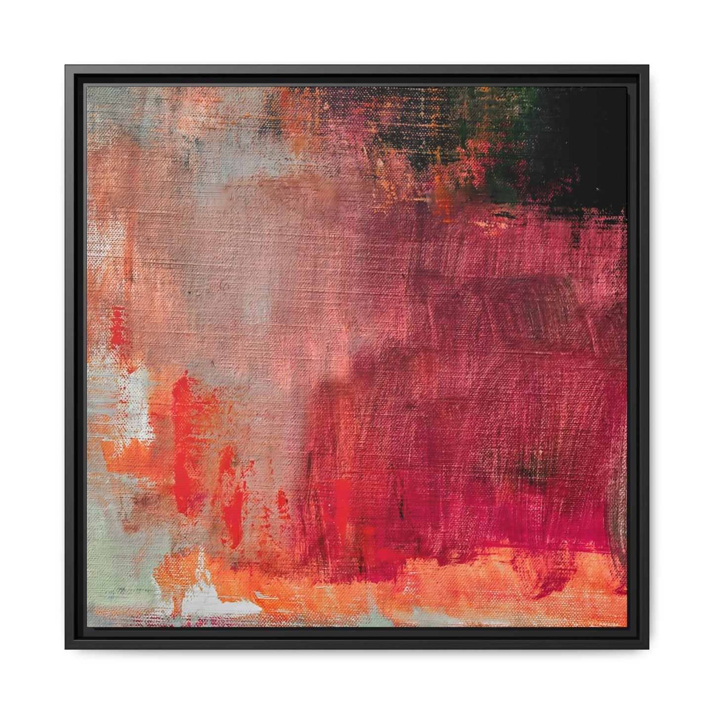 Tableau Contemporain Rubis "Série Sign Collections" / Toile encadrée sur caisse américaine